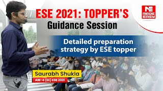 Preparation Strategy by ESE 2021 Topper | Saurabh Shukla |AIR-4| Electrical Engg.| MADE EASY Student