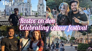 rostov on don city tour| celebrating Holi in russia /colour festival