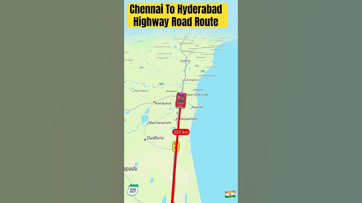 Chennai to Hyderabad highway route #chennai #hyderabad #tamilnadu #telangana #travel #lara #map