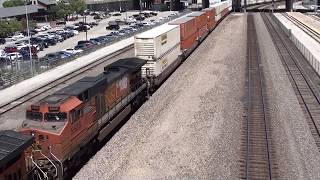 BNSF #7544 leads WB Stacktrain. Kansas City, MO 6/24/17