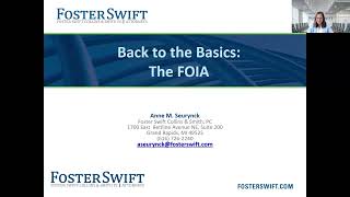 Back to Basics: How to Handle FOIA Requests