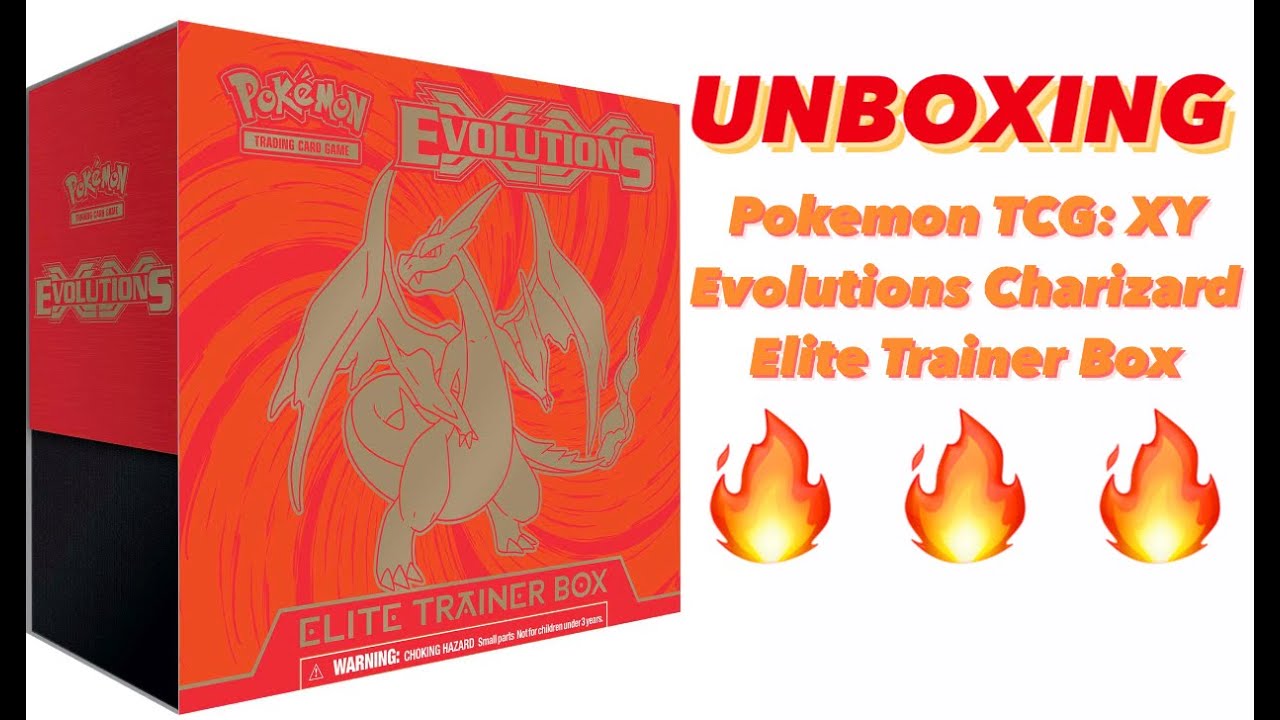 UNBOXING Pokémon TCG XY Evolutions Charizard Elite Trainer Box YouTube