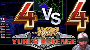 I am back in Red Alert 2 - 4 vs 4 Good Players online multiplayer