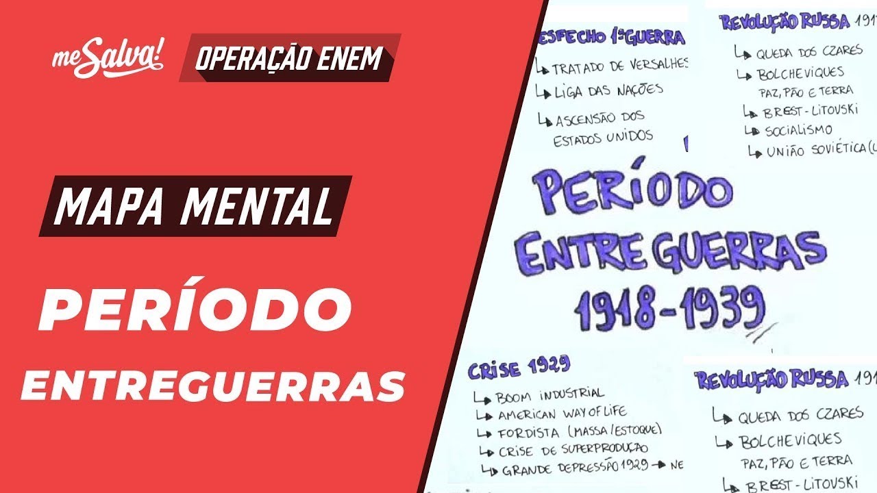 Mapas Mentais ENEM | Período Entreguerras - História | Operação ENEM 2020 |  Me Salva! - YouTube