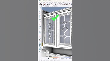 SketchUp tutorial ✨ Detailed classic window modeled in SketchUp! #nicetowerpro #art #door #cabinet