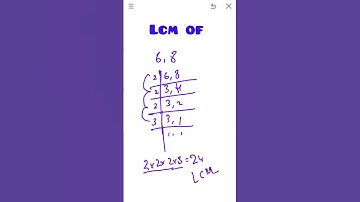 Find LCM 6 and 8 #factorsandmultiples #lcm #hcf #primenumbers