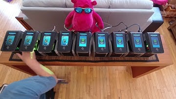 How fast can we Clock - Having fun with 9 MorphoWave Compact Contactless Biometric Recorders...