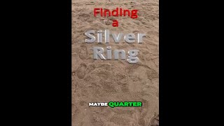 Finding a Silver Ring Metal Detecting The Beach #beach #fun #silver