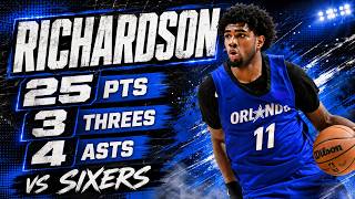 Jase Richardson 25 pts 3 threes 4 asts vs Sixers 2026 Summer League