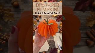Easy DIY 3D Paper Pumpkin Craft 🎃 Fall Decor