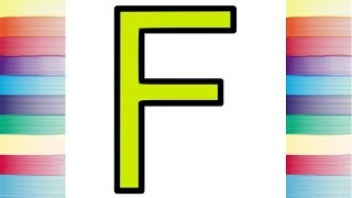 How to Draw Alphabet F Coloring Pages Art Learning for Kids