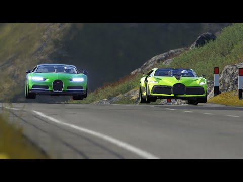 Bugatti Chiron vs Bugatti Divo at Highlandsi - YouTube