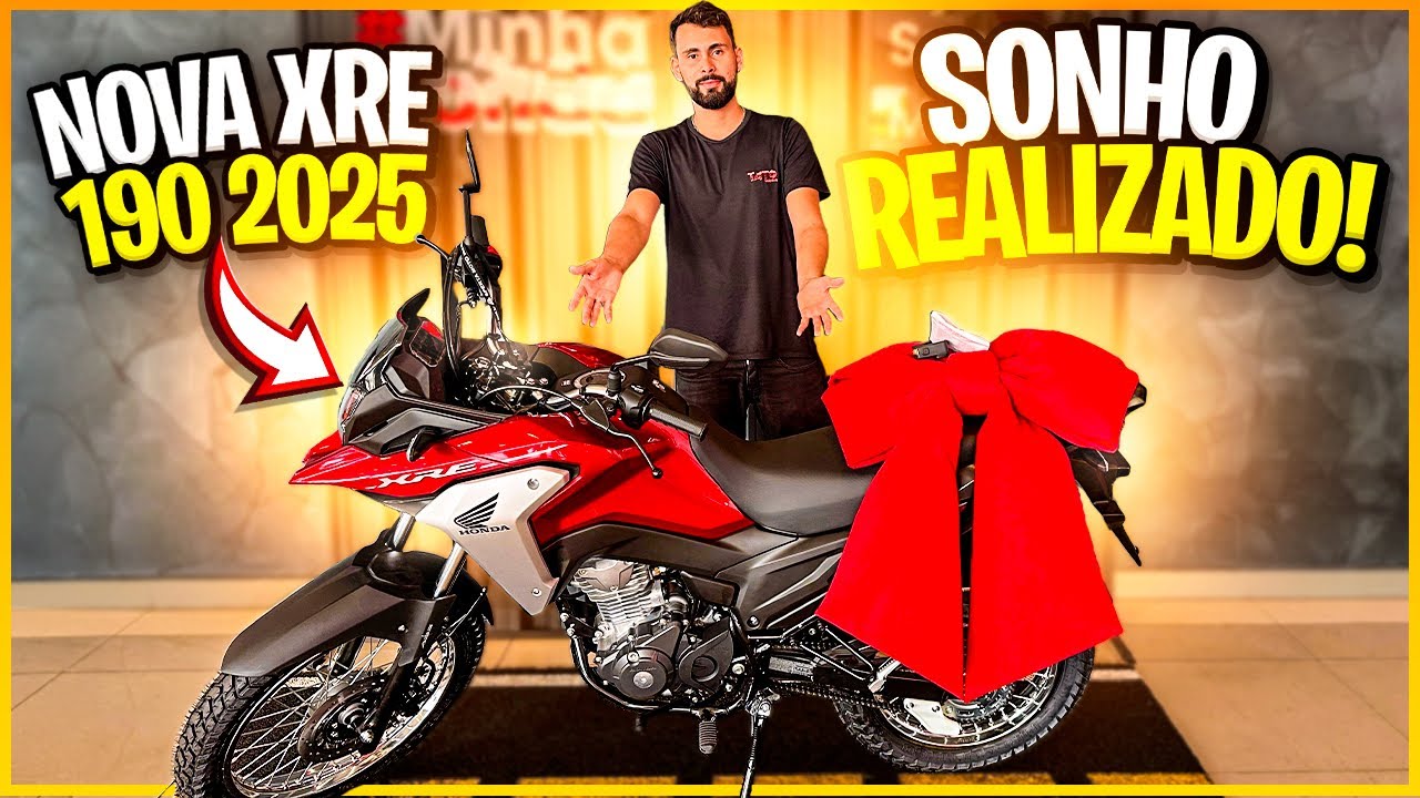 Comprei a nova xre 190 2025 vernelha 0km tirando da honda !