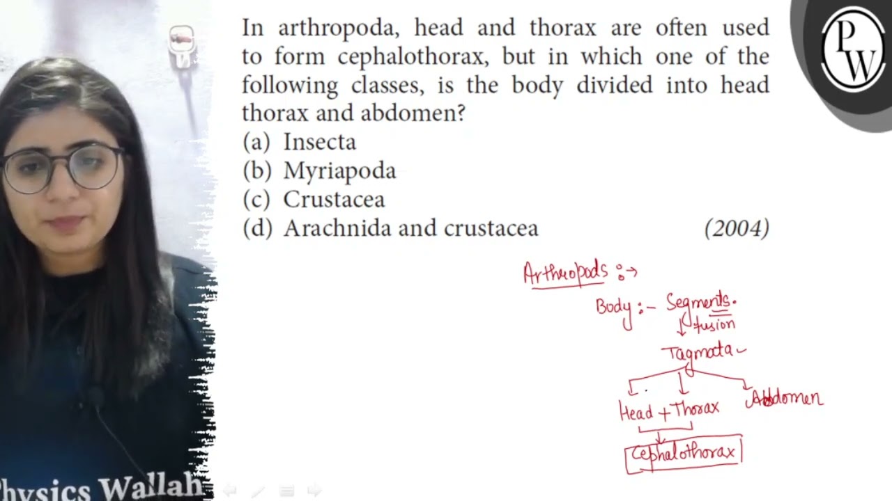In arthropoda, head and thorax are often used to form cephalothorax...