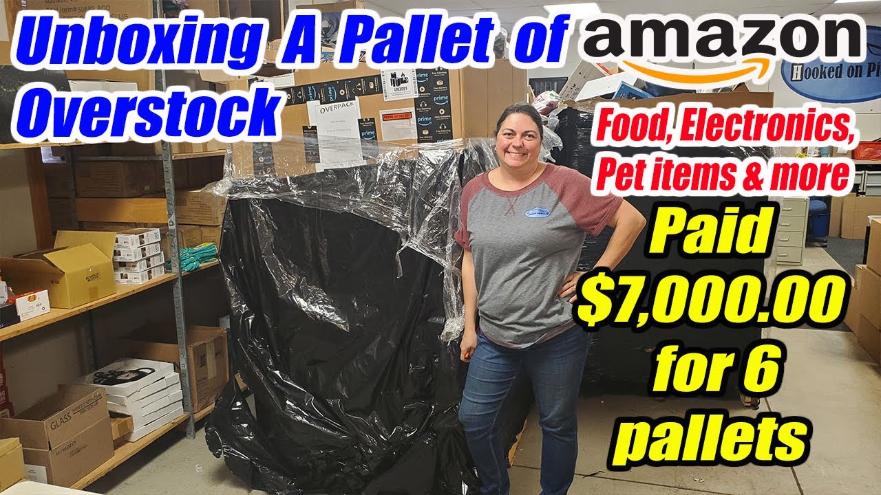 Unboxing a pallet of  overstock - I paid $7,000.00 It had food  Electronics pet items and more! 