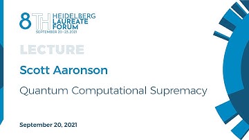 Lecture Computer Science: Scott Aaronson | September 20