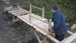 A Rural Grandfather Built A Wooden Arch Bridge Without Nails, So Amazing! #handmade #carpenters #diy