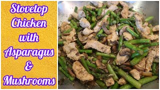 STOVETOP Chicken with Asparagus & Mushrooms | Cooking for Two | Easy One Pot Dish by Let's Cook Y'all 1,665 views 2 years ago 4 minutes, 10 seconds