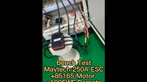 Maytech New 250A 60V ESC Test with 85165 Motor 1905WF Remote at 60V