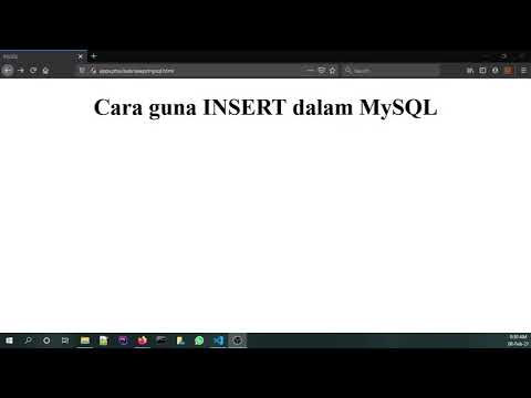 Video: Apakah arahan Insert dalam MySQL?