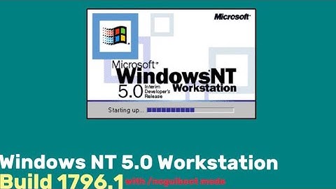 Windows NT 5.0 Interim Developer’s Release build 1796(/noguiboot mode)
