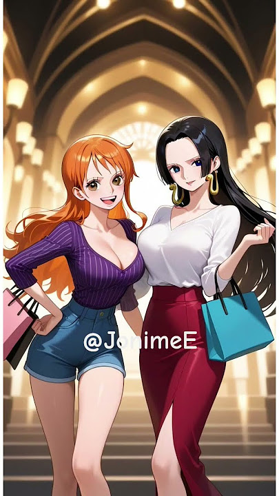 If Luffy, Nami, and Boa Hancock went shopping... | #aiart #animegirl