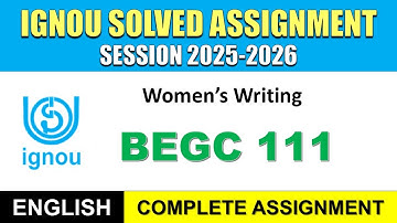 IGNOU BEGC 111 Solved Assignment 2025-26 | English Medium | Download PDF | IGNOU Students Portal
