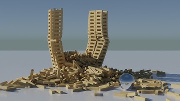 Most Satisfying Blender 3D Physics Simulation – Watch the Tower Collapse!
