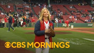 Celebrity "Never Too Late": CBS Boston's Paula Ebben lives out Red Sox dream at Fenway Profile