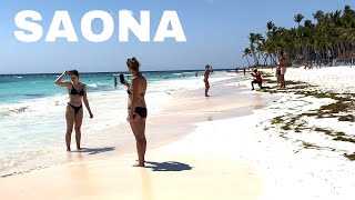 4K HDR Isla Saona Walking Tour, paradise beach 🏖️ SAONA ISLAND Dominican Republic travel Walk