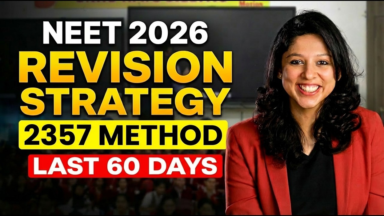 NEET 2026 Revision Plan 🔥 Don’t Just Study, Study Smart | Vani Ma’am Strategy #neet2026