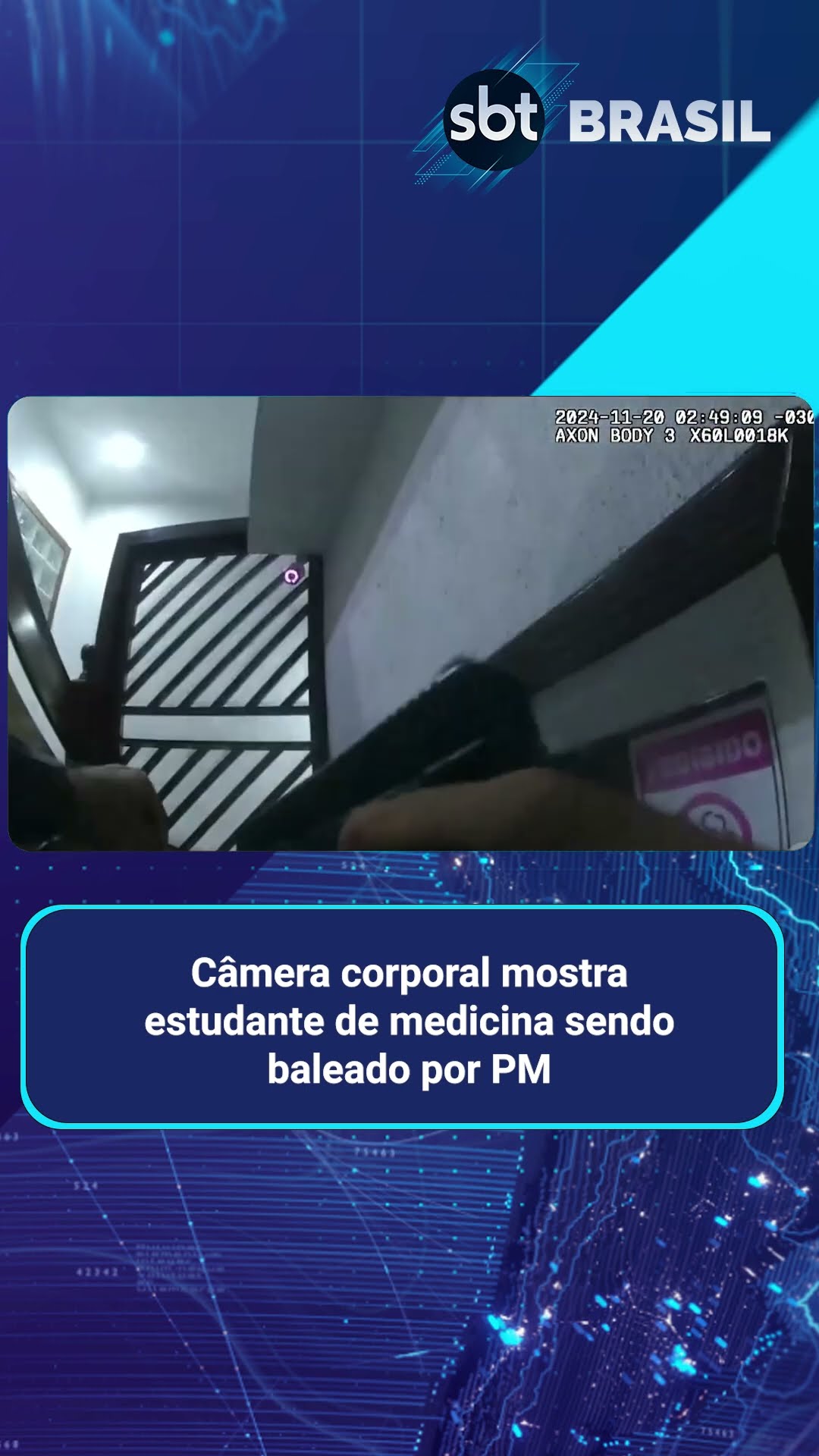 Câmera corporal mostra estudante de medicina sendo baleado por PM