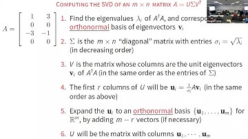 Math 213 Class Video 7.4a Singular Value Decomposition 04/07/21