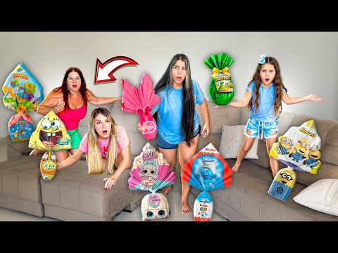 QUEM ENCONTRAR MAIS OVOS DA PÁSCOA VENCE!! Desafio com a minha irmãzinha