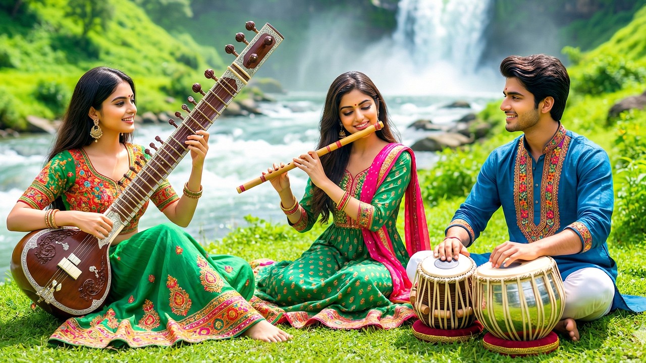Peaceful Spiritual Calm Indian Flute • Tabla • Sitar Therapy