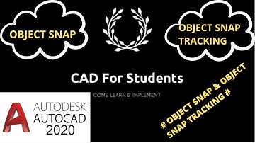 AUTOCAD 2020 : Object snap & Object snap tracking