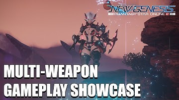 Phantasy Star Online 2: New Genesis - Multi-Weapon Showcase | Global CBT Gameplay
