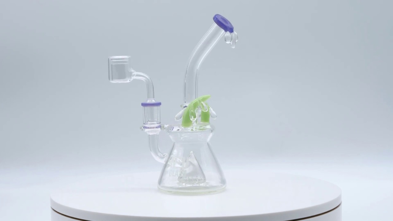 NEU UV Cone & Horn Drip Water Pipe (7")