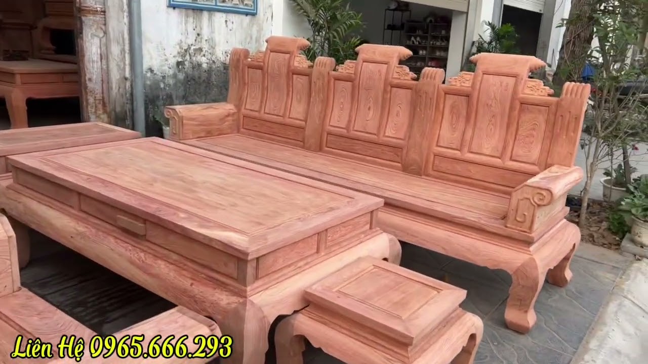 Chia Sẻ Mẫu Bàn Ghế Âu Á Cuốn Thư Chân Cột 12 Tay Đặc Chân Cong Hàng Liền 