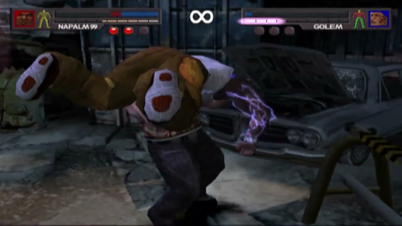 Urban Reign (PS2) Napalm 99 VS Golem