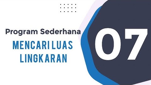 Program Sederhana Menghitung Luas Lingkaran Menggunakan Aplikasi Pemrograman Turbo Pascal