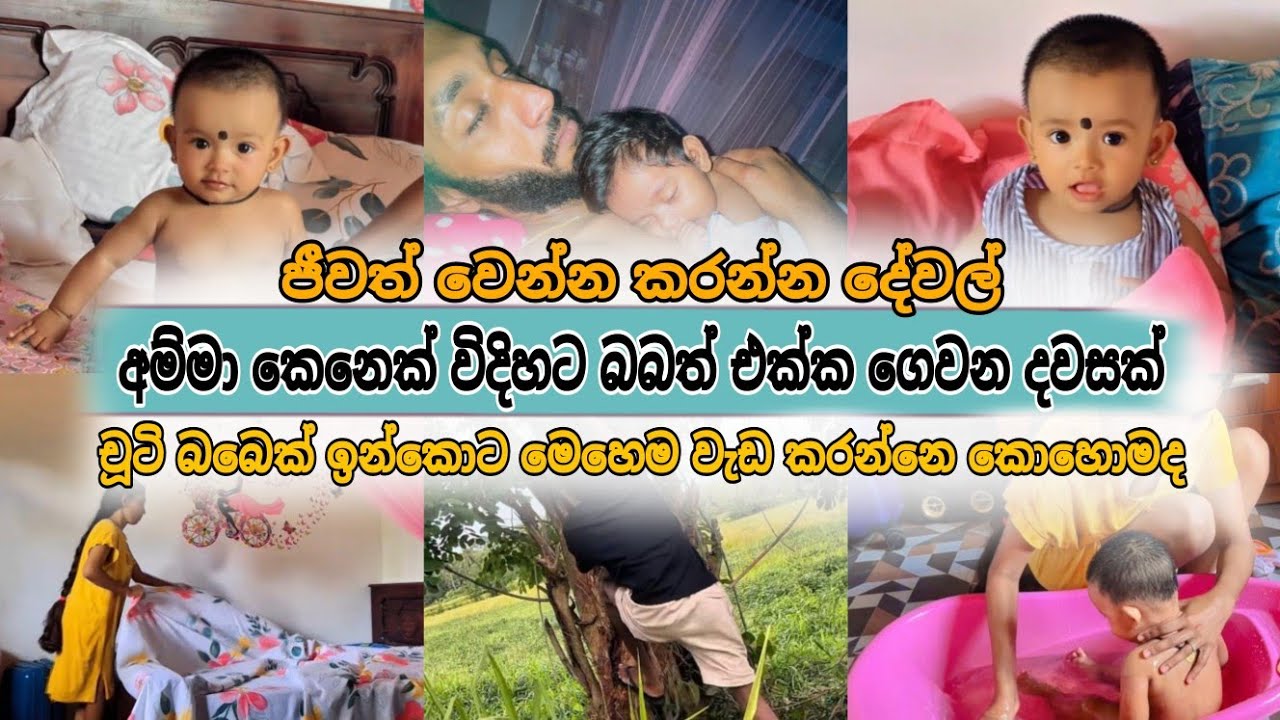 චූටි බබෙක් ඉන්නකොට මෙහෙම වැඩ කරන්න පුලුවන්ද? බබත් එක්කම ගෙවන මගේ ජීවිතේ හොදම කාලෙ මේ.#vlog #sinhala 