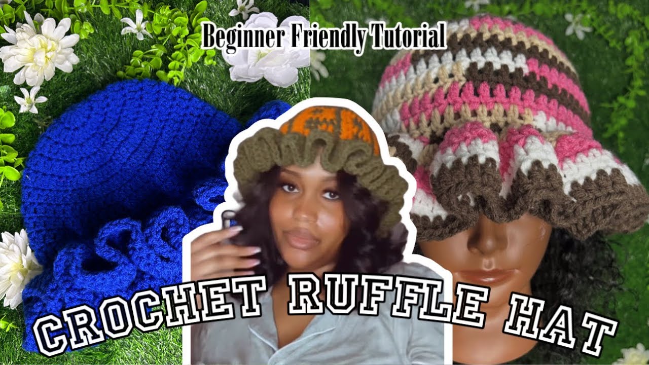 How To Crochet Ruffle Hat | Beginner Friendly 