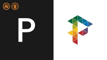 How To Make Letter P Pixel Color Logo Design Tutorial | LogoCaptain Studio