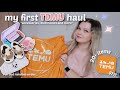 My first temu haul  unboxing trendy finds  fashion surprises