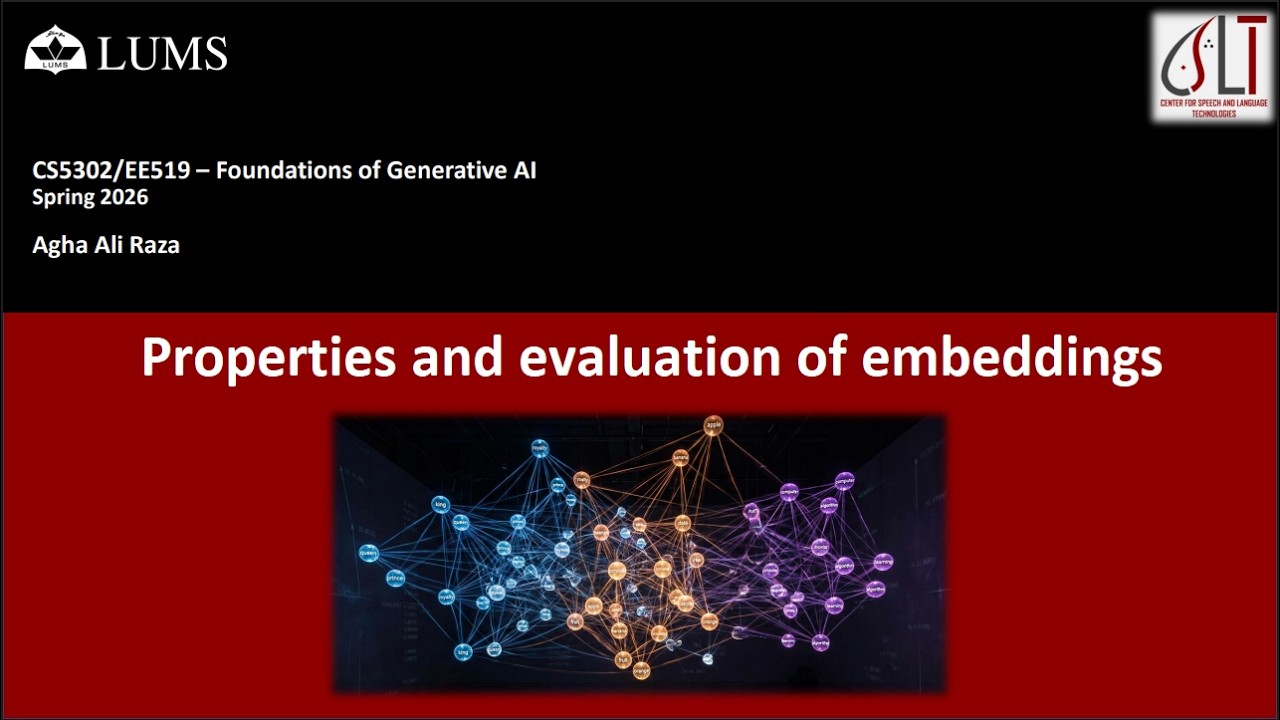 Generative AI L10: semantic properties, evaluation and societal biases of word embeddings