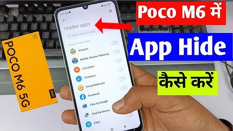 poco M6 5G app hide setting
