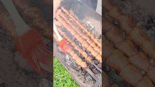 Шашлыки из куриных сердечек по старым забытым китайским рецептам #шашлык #еда