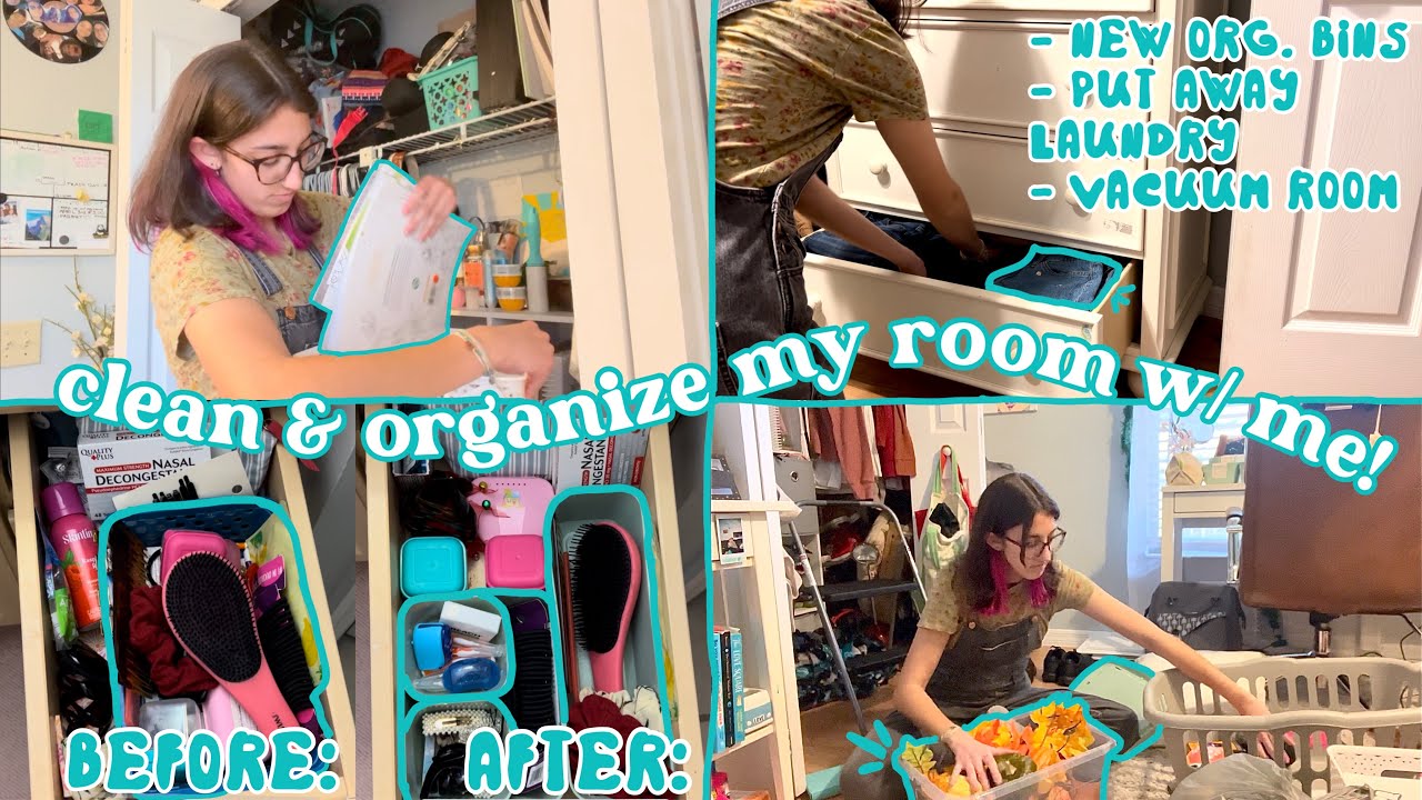 organize my upper closet & room with me! | vlog diary 30 - YouTube