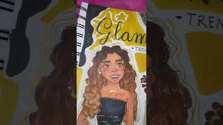 Glamour 🐆🖤 finally did it! #shorts #art #viral #glamour #cheetah #trend